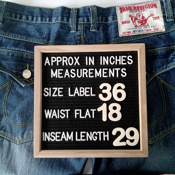 🔥SOLD🔥 TRUE RELIGION Mens Joey Super T Jeans 36 - Picture 13 of 13